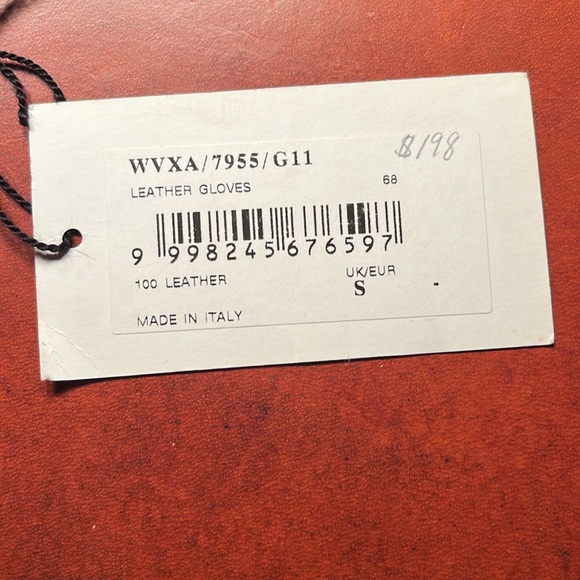 Paul Smith main line woman’s gloves in rich chocolate brown with aqua stitch - Picture 5 of 5